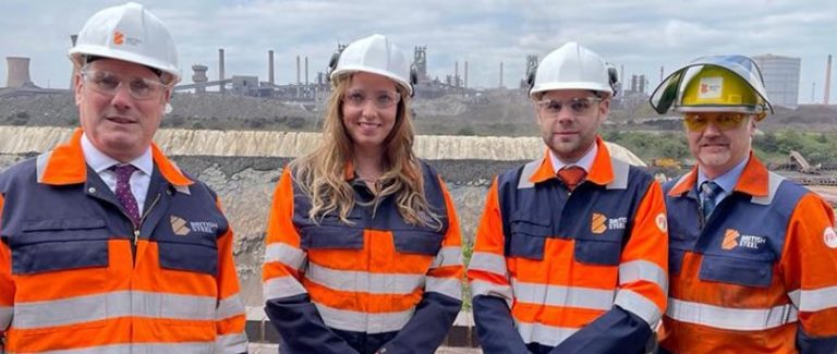 Labour leader tours British Steel’s Scunthorpe steelworks