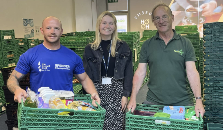 Spencer Group staff raise more than £3,000 for food bank charity