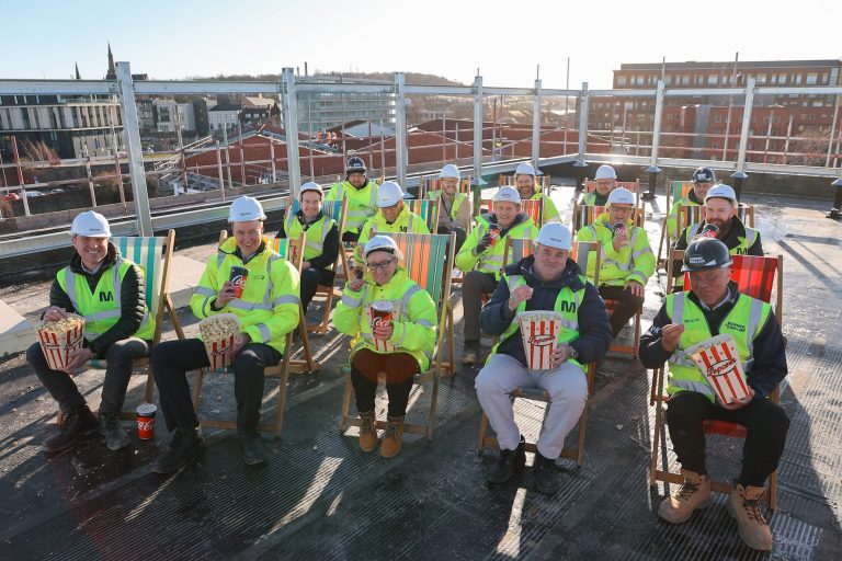 Forge Island leisure destination celebrates final topping out milestone