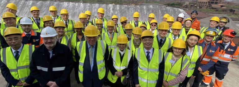 Lincolnshire’s Lord Lieutenant views steelmaking at Scunthorpe