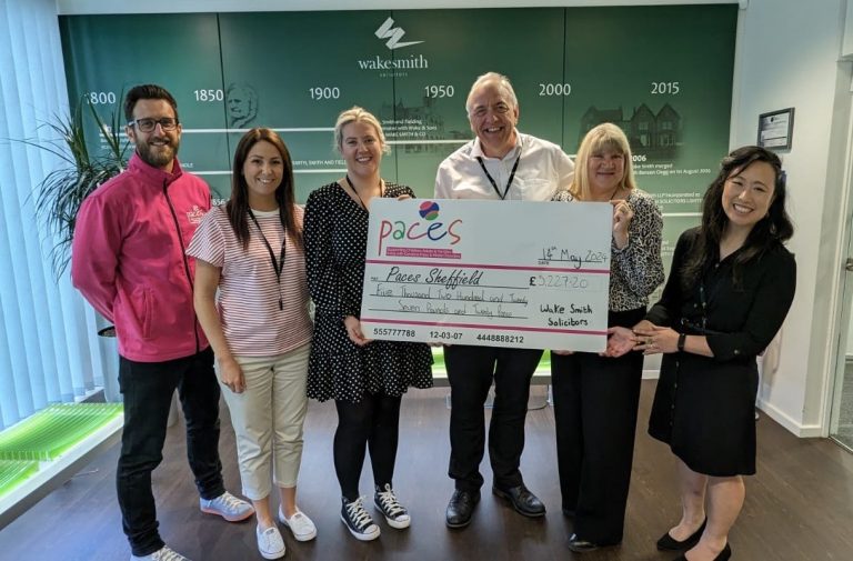 Solicitors raise more than £5,200 for Sheffield PACES