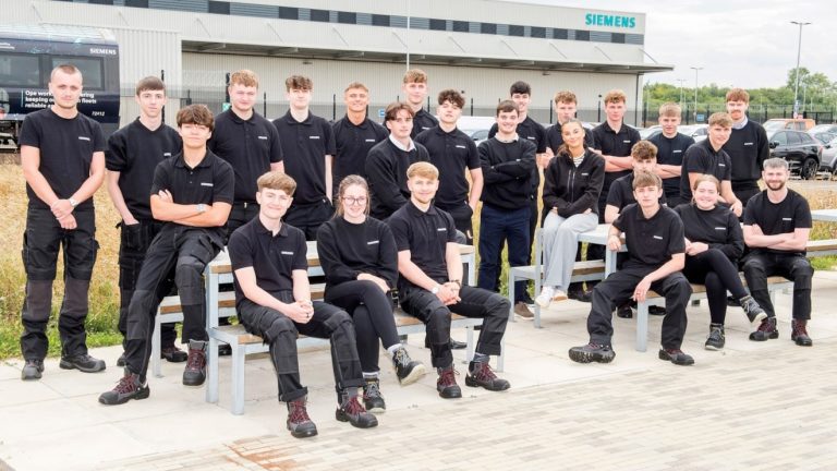 Two dozen young people start work at Siemens Mobility in Goole