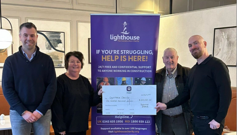 Lighthouse Charity Yorkshire Region raises £100,000 to support construction workers